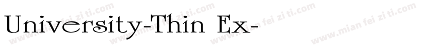 University-Thin Ex字体转换